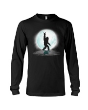 Funny bigfoot rock and roll under the moon Long Sleeve Tee thumbnail