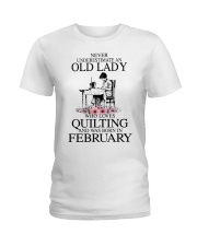 February quilting old lady Ladies T-Shirt thumbnail