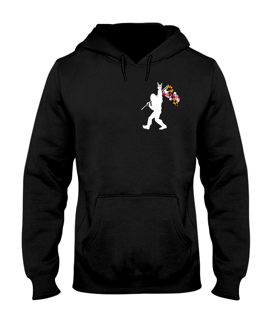 Maryland - Bigfoot Flag 2 sides Hooded Sweatshirt