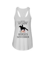 A lady who loves horses and was born in November Ladies Flowy Tank thumbnail