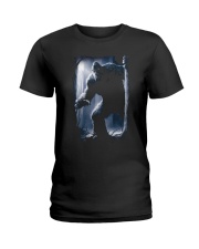 Bigfoot in the dark Ladies T-Shirt thumbnail