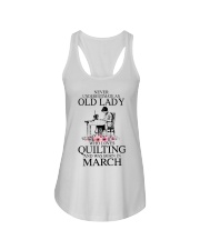 March quilting old lady Ladies Flowy Tank thumbnail