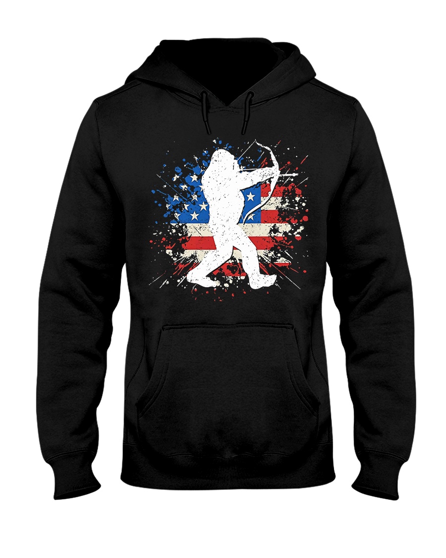 Bigfoot Hunting American Sasquatch Hooded Sweatshirt