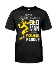 Never Underestimate Old Man with Pickleball Classic T-Shirt thumbnail