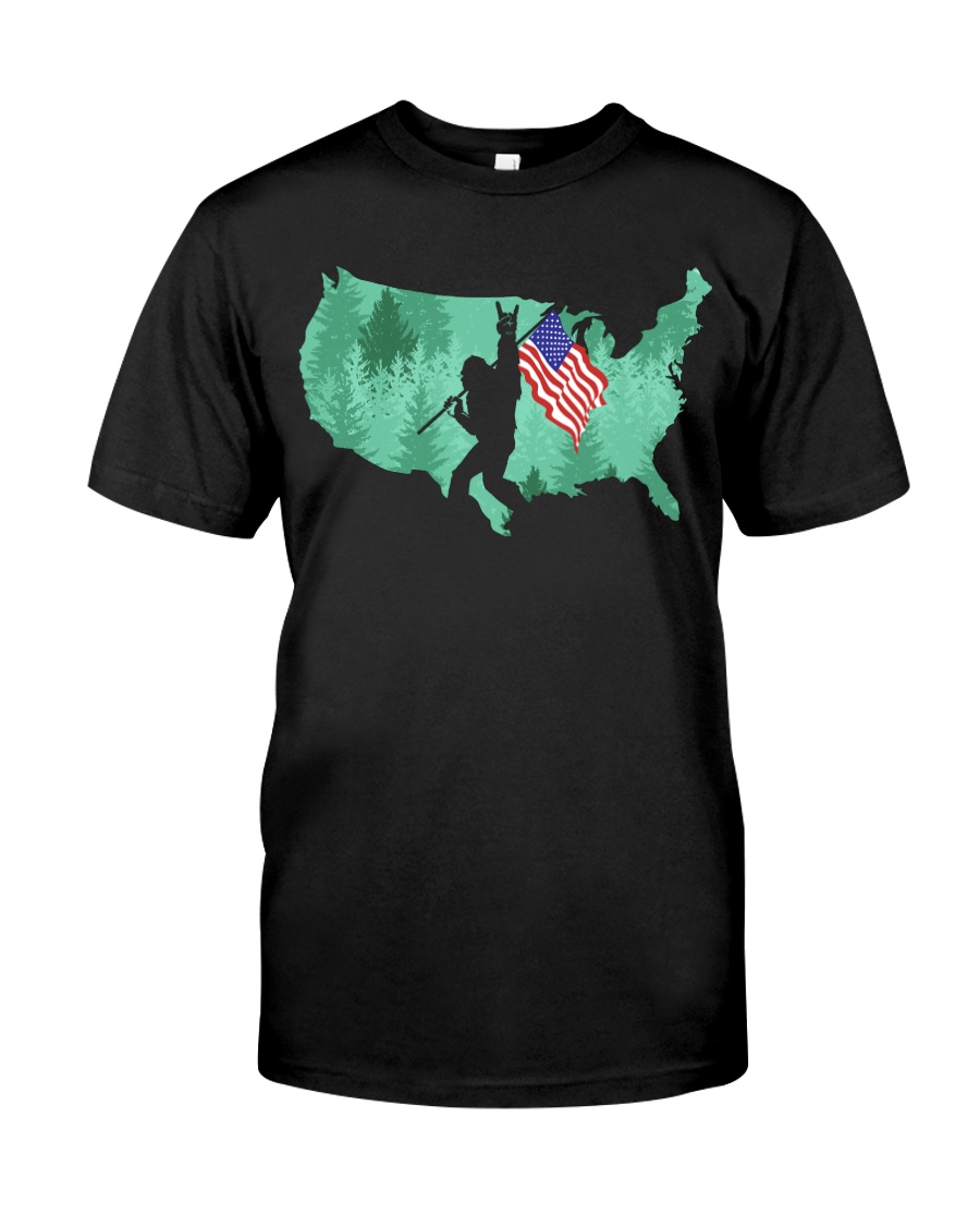 USA - Bigfoot Flag Classic T-Shirt