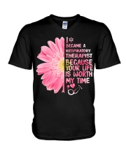 Became Respiratory Therapist Uyen V-Neck T-Shirt thumbnail