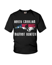 North Carolina Bigfoot Hunter Flag Youth T-Shirt thumbnail