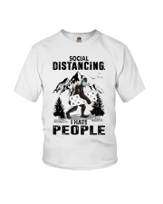 bigfoot distancing hate people Youth T-Shirt thumbnail