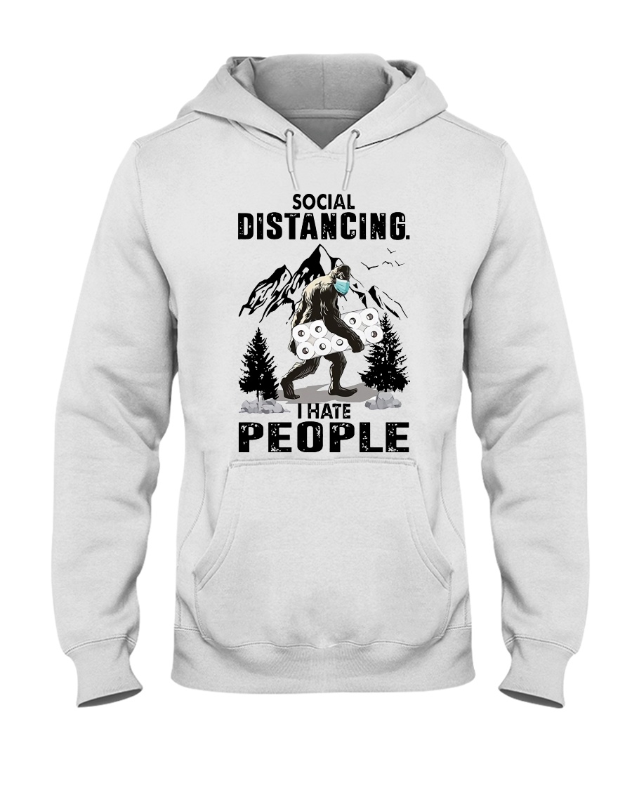 bigfoot distancing hate people Hooded Sweatshirt