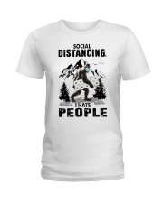 bigfoot distancing hate people Ladies T-Shirt thumbnail