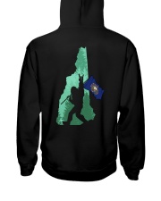 New Hampshire - Bigfoot Flag 2 sides Hooded Sweatshirt back