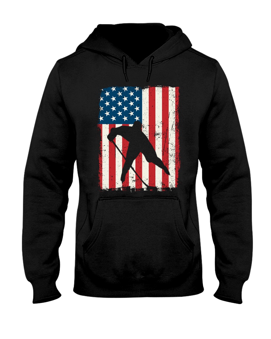 Hockey American Flag Hooded Sweatshirt
