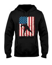 Hockey American Flag Hooded Sweatshirt front
