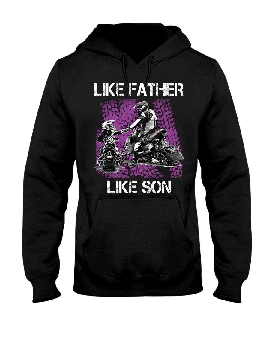 Like father like son snowmobile Hooded Sweatshirt