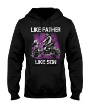 Like father like son snowmobile Hooded Sweatshirt front