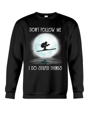 Skiing under the moon Crewneck Sweatshirt thumbnail