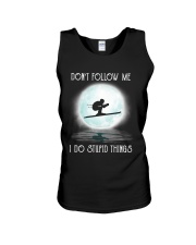 Skiing under the moon Unisex Tank thumbnail