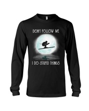 Skiing under the moon Long Sleeve Tee thumbnail