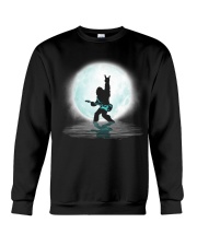 Bigfoot guitar rock and roll under the moon Crewneck Sweatshirt thumbnail