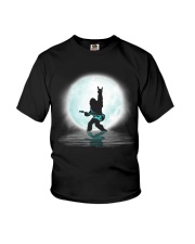 Bigfoot guitar rock and roll under the moon Youth T-Shirt thumbnail