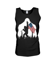 Bigfoot peace sign USA flag Unisex Tank thumbnail
