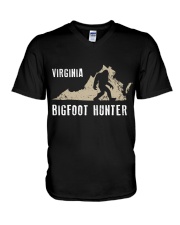 Virginia Bigfoot Hunter V-Neck T-Shirt thumbnail