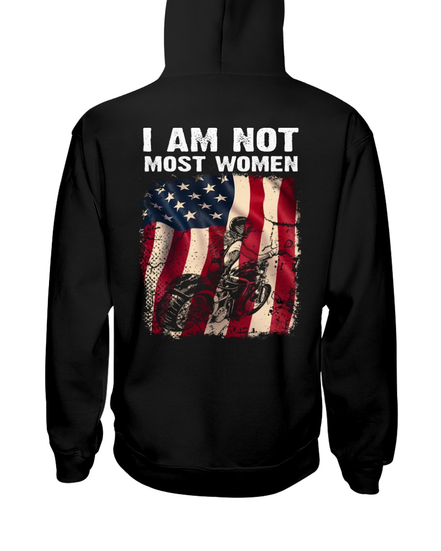 Motorcycle I am not most women Back PT 0021 Hooded Sweatshirt