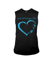 Just A Michigan Girl Blue Sleeveless Tee thumbnail