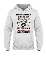 Marrying a perfect freaking Electrician Hooded Sweatshirt front