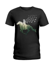 Beware I ride horses Ladies T-Shirt thumbnail