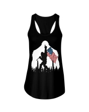 Bigfoot No1 USA flag Ladies Flowy Tank thumbnail