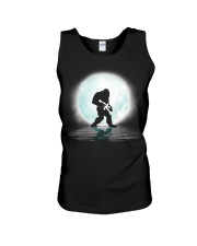 Bigfoot Gun under the moon Unisex Tank thumbnail