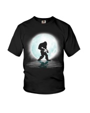 Bigfoot Gun under the moon Youth T-Shirt thumbnail