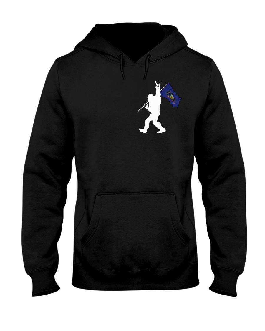 Pennsylvania - Bigfoot Flag 2 sides Hooded Sweatshirt