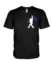 Pennsylvania - Bigfoot Flag 2 sides V-Neck T-Shirt thumbnail