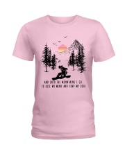 Snowboard And into the mountains I go 9997 Ladies T-Shirt thumbnail