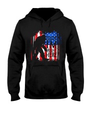 Dude I'm Right Here USA Flag Hooded Sweatshirt front