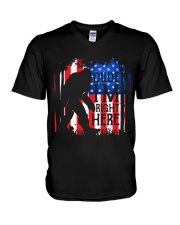 Dude I'm Right Here USA Flag V-Neck T-Shirt thumbnail