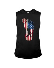 Bigfoot footprint America flag Sleeveless Tee thumbnail