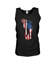 Bigfoot footprint America flag Unisex Tank thumbnail