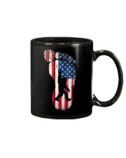 Bigfoot footprint America flag Mug thumbnail