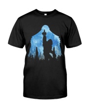 Bigfoot middle finger in the forest ver blue moon Classic T-Shirt thumbnail