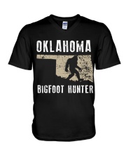 Oklahoma Bigfoot Hunter V-Neck T-Shirt thumbnail