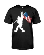 America Flag Bigfoot Classic T-Shirt front