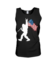 America Flag Bigfoot Unisex Tank thumbnail