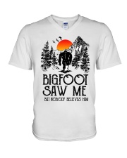 Bigfoot Saw Me 2 sale V-Neck T-Shirt thumbnail
