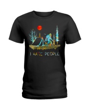 I hate people bigfoot Ladies T-Shirt thumbnail