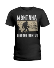 Montana Bigfoot Hunter Ladies T-Shirt thumbnail
