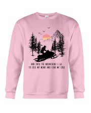 Snowmobile And into the mountains I go 9997 Crewneck Sweatshirt thumbnail