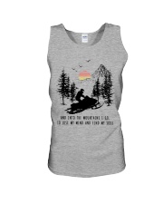 Snowmobile And into the mountains I go 9997 Unisex Tank thumbnail